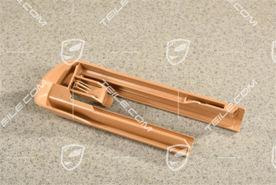 Front seat rail cover, front, Luxor Beige, L