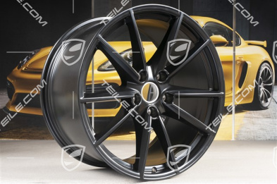 20+21-inch wheel rim set Carrera S, rims: front 8,5J x 20 ET53 + rear 11,5J x 21 ET67, black satin matt