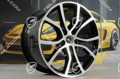 21" Felgensatz Cayenne Exclusive Design, 11J x 21 ET58 + 9,5J x 21 ET46, schwarz hochglanz
