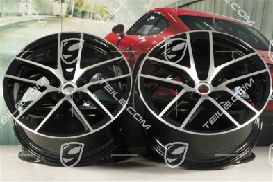 20" komplet felg Macan S, 9J x 20 ET26 + 10J x 20 ET19, czarny