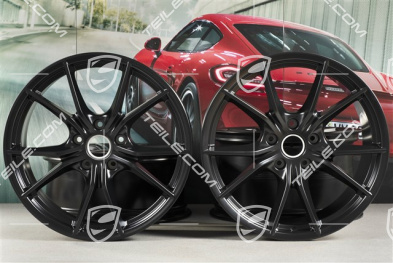 20" Felgensatz Carrera S IV, 8,5J x 20 ET49 + 11J x 20 ET56, für Winterbetrieb, C4/C4S/GTS, Schwarz Seidenmatt