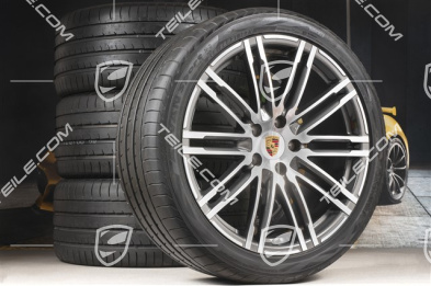 21-inch summer wheels set Turbo III, rims 10J x 21 ET50 + Yokohama summer tyres 295/35 R21, with TPM, NEW-only 30km (from a new Vehicle)