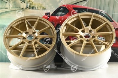 20" komplet felg "Spyder" / "718 Sport", felgi 8,5J x 20 ET57 + 10,5J x 20 ET47, Aurum satynowy półmat
