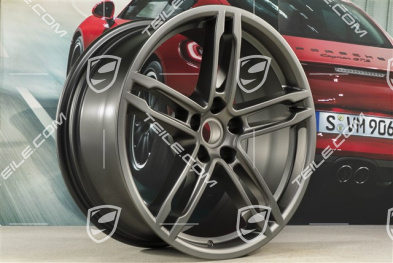 19" Felge, Turbo, 9J x 19 ET21, platinum seidenmatt