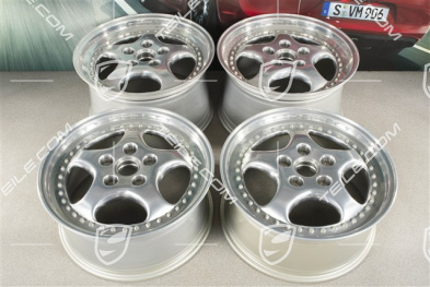 18-inch Alloy wheel rim set, Turbo 3.6, 10J x 18 ET61 + 8J x 18 ET52, Speedline, polished