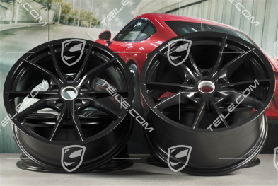 20" Felgensatz Carrera S IV, 8,5J x 20 ET49 + 11J x 20 ET56, für Winterbetrieb, C4/C4S/GTS, Schwarz Seidenmatt
