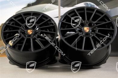 20" Panamera Sport Felgensatz, 2 x 9,5J x 20 ET 65 + 2 x 11,5 J x 20 ET 63, schwarz