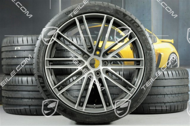 21" Koła letnie Turbo IV, felgi 9,5J x 21 ET71 + 11,5J x 21 ET69 + opony letnie Michelin 275/35 ZR21 + 325/30 ZR21, z czujnikami ciśnienia, tylko do Turbo S E-Hybrid
