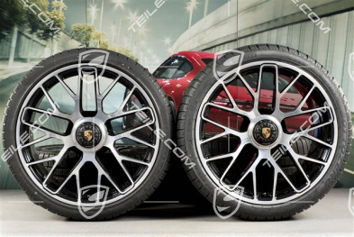 20" Turbo S central locking winter wheel set for Turbo S, wheels 8,5J x 20 ET51 + 11J x 20 ET59 + NEW Pirelli Sottozero II winter wheels 245/35 R20+295/30 R20, TPMS