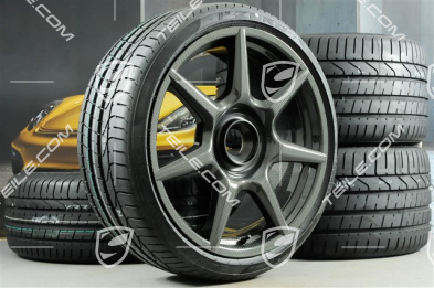 20" 911 Turbo Carbon summer wheel set, wheel rims 9J x 20 ET51 + 11,5J x 20 ET56 + summer tires 245/35 R20 + 305/30 R20, with TPMS