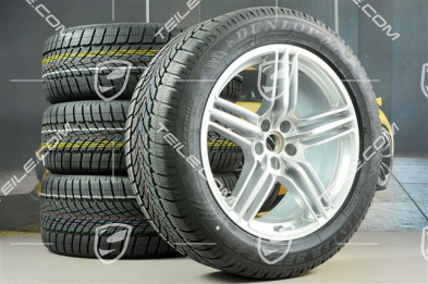 19" "Macan Design" koła zimowe komplet, felgi 8J x 19 ET21 + 9J x 19 ET21 + NOWE opony zimowe Dunlop 235/55 R19 + 255/50 R19 (0 km), z czujnikami ciśnienia RDK