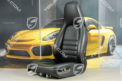 Seat, leather/leatherette, Black, damage, L