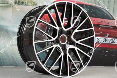 21-inch wheel rim, Cayenne RS Spyder, 9,5J x 21 ET46, black high gloss
