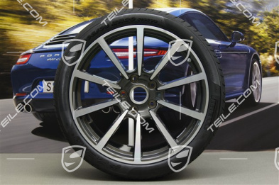 20" Sommerräder Satz Carrera Classic II, Felgen 8,5J x 20 ET51 + 11J x 20 ET52 + Reifen 245/35 ZR20 + 305/30 ZR20, mit RDK-Sensoren