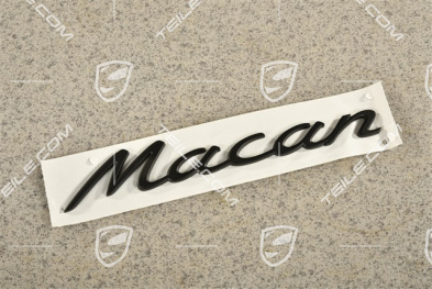 Badge / Emblem "Macan", Silky gloss Black