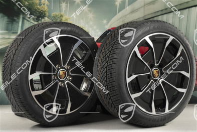 20" koła zimowe Turbo Aero Design, komplet, felgi 9J x 20 ET54 + 11J x 20 ET60 + NOWE opony zimowe Goodyear 245/45 R20 + 285/40 R20