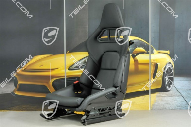Bucket seat, collapsible, leather Black, L