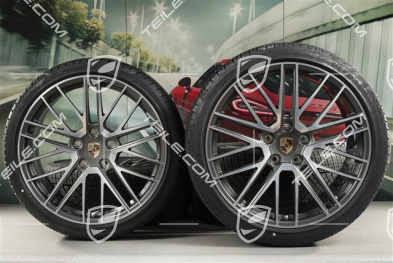 20/21-inch Turbo V winter wheel set, wheel rims 8,5J x 20 ET40 + 11J x 21 ET66 + Goodyear winter tyres 245/35 R20 + 305/30 R21, DOT/prod. year 2021