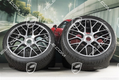 20" Turbo S Zentralverschluss Winterräder Satz für Turbo S / GTS, Felgen 8,5J x 20 ET51 + 11J x 20 ET59 + NEUE Michelin Pilot Alpin PA4 N1 Winterreifen 245/35 R20+295/30 R20, RDK-Sensoren