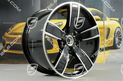 20-inch wheel rim set Carrera Sport, 8,5J x 20 ET57 + 10,5J x 20 ET51, Jet Black Metallic