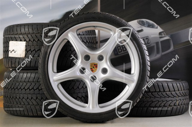 19" Winterräder Satz Carrera Classic, Felgen 8J x 19 ET57 + 11J x 19 ET 51 + NEUE Pirelli Winterreifen 235/35 R19 + 295/30 R19, ohne RDK