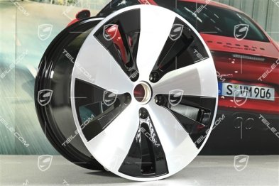 20" felga Macan 10J x 20 ET49, czarny wysoki połysk