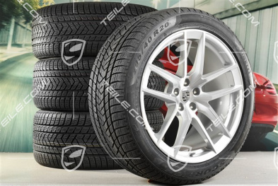 20" "Macan S" koła zimowe, komplet, felgi 9J x 20 ET26 + 10J x 20 ET19, opony zimowe Pirelli 265/45 R 20 + 295/40 R 20, z czujnikami ciśnienia RDK