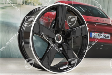 19-inch wheel rim "SportClassic", 8J x 19 ET21,  black high gloss