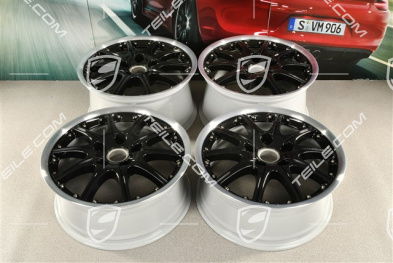 18" Felgensatz GT3 SportDesign (2-teilig), 7,5J x 18 ET50 + 9J x 18 ET52, Felgensternen in Schwarz Hochglanz