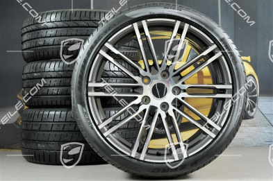 20" koła letnie, komplet Turbo III, felgi 8,5J x 20 ET57 + 10J x 20 ET50 + NOWE opony letnie Pirelli PZero 235/35 ZR20 + 265/35ZR20, bez czujników ciśnienia