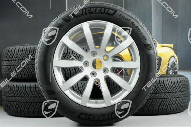 19" koła zimowe Cayenne S, komplet, felgi 8,5J x 19 ET47 + 9,5J x 19 ET54 + NOWE opony zimowe Michelin 255/55 R19 + 275/50 R19, z czujnikami ciśnienia