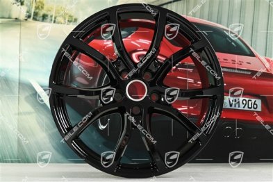 21" Komplet felg Exclusive Design, 11J x 21 ET49 + 9,5J x 21 ET46, do Cayenne Coupé, czarny wysoki połysk