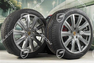 20-inch Taycan Tequipment Design winter wheel set, rims 9J x 20 ET54 + 11J x 20 ET60, Goodyear winter tyres 245/45 R20 + 285/40 R20