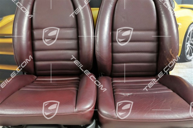 Seat, leatherette, Burgundy, set L+R