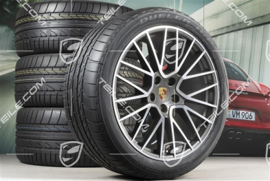 21" koła letnie Cayenne RS Spyder, komplet, felgi 9,5J x 21 ET46 + 11,0J x 21 ET58 + opony letnie Bridgestone Dueler H/P Sport 285/40 R21 + 315/35 R21, z czujnikami ciśnienia