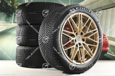 21-inch Cayenne "RS Spyder Design" winter wheel set, rims 9,5J x 21 ET46 + 11,0J x 21 ET49 + Michelin Pilot Alpin 5 SUV winter tyres 285/45 R21 + 305/40 R21, with TPMS, Neodyme