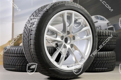 19" Winterräder Satz Boxster S, 8J x 19 ET57 + 9,5J x 19 ET45, Continental WinterContact Winterreifen 235/40 R19 + 265/40 R19, DOT 2012, ohne RDK-Sensoren