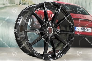 20+21" Felgensatz Carrera S, Felgen: vorne 8,5Jx20 ET53 + hinten 11J x 21 ET66 in Schwarz Hochglanz