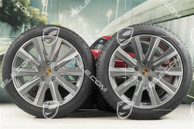 20-inch Taycan Tequipment Design winter wheel set, rims 9J x 20 ET54 + 11J x 20 ET60, Goodyear winter tyres 245/45 R20 + 285/40 R20