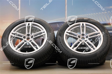 19" "Macan Turbo" koła zimowe komplet, felgi 8J x 19 ET21 + 9J x 19 ET21 + NOWE opony zimowe Pirelli 235/55 R19 + 255/50 R19 (0 km), z czujnikami ciśnienia RDK
