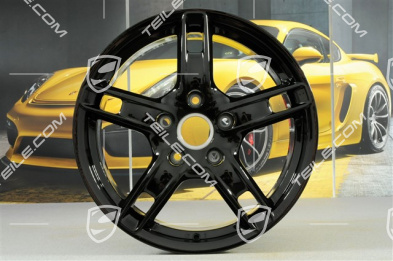 18-inch Boxster S alloy wheel, 8J x 18 ET57, black high gloss