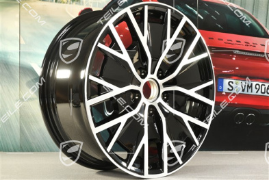 20-inch wheel rim Taycan Turbo S Aero Design, 9J x 20 ET54, black high gloss + glossy Surface