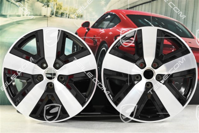 20-inch Cayenne Basis Aero wheel rim set, 10,5J x 20 ET55 + 9J x 20 ET50, black high gloss