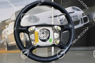 4-spoke steering wheel, leather, "metropol" blue