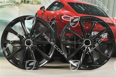 19-inch Boxster S wheel rim set, 8J x 19 ET57 + 10J x 19 ET45, black silky gloss / mat