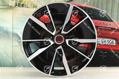 21" Felge Macan Turbo, 10,5J x 21 ET47, schwarz hochglanz