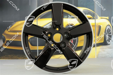 19-inch Cayman S wheel set, 8J x 19 x ET 57 + 9,5J x 19 x ET 45, rims spokes in Mahogany Metallic