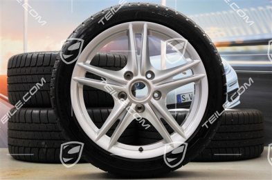 18" Komplet kół zimowych Boxster S II, przednie felgi 8J x 18 ET57 + tylne 9J x 18 ET43 + opony Michelin 235/40 ZR18 + 255/40 ZR18
