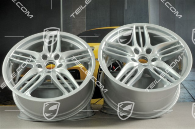 20" Komplet felg Sport Design, 8,5 x 20 ET51 + 11J x 20 ET52, srebrny brylantowy