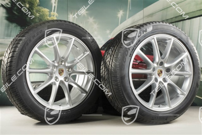 20" Cayenne Design Winterräder Satz, Felgen 9J x 20 ET50 + 10,5J x 20 ET64 + Pirelli Winterreifen 275/45 R20 + 305/40 R20, mit RDK-Sensoren